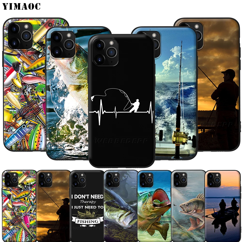 Мягкий силиконовый чехол YIMAOC Angling Go для iPhone 12 Mini 11 Pro XS Max XR X 8 7 6 6S Plus 5 5S SE|Бамперы| |