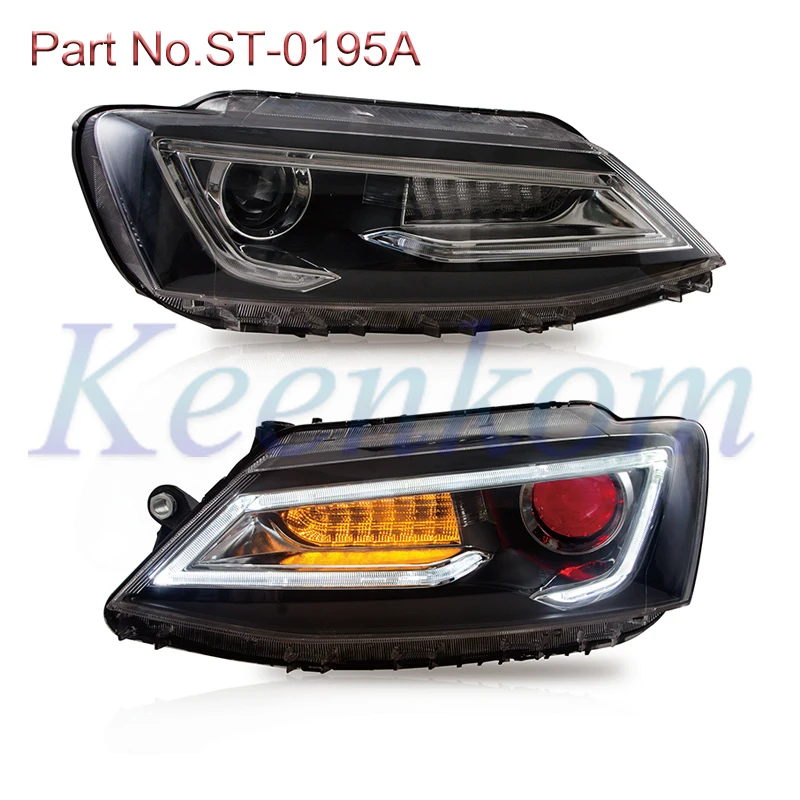 

1pair LED DRL Headlights Projector For VW Jetta MK6 Sequential Blinker 2011 2012 2013 2014 2015 2016-2018 Front Lamps ST-0195A