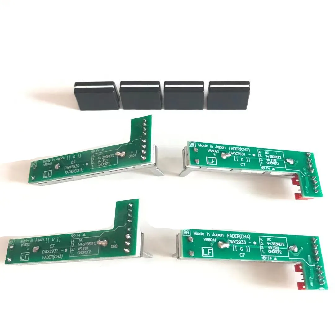 4PCS Channel CH1 CH2 CH3 CH4 FADER DWX2930 DWX2931 DWX2932 DWX2933 for DJM-700 DJM-800 PIONEER DJM2000 +4pcs knob