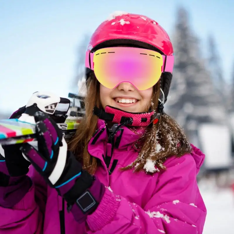Прочные лыжные очки дышащие двухслойные UV400 противотуманные ветрозащитные очки для альпинизма на открытом воздухе спортивная одежда