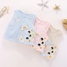 Стильный хлопковый жилет для мальчиков и девочек на осень и зиму, Детский жилет, плотный теплый жилет для малышей