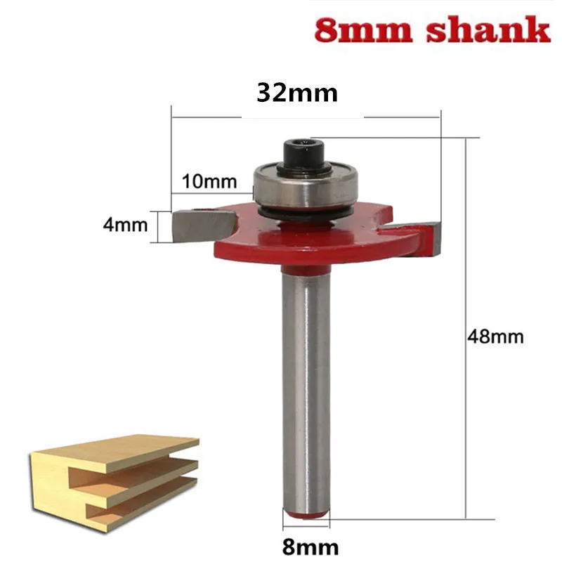 1Pc 8mm Shank &quotT" Type Biscuit Joint Slotting Wood Router Bit T- Slot Milling Cutters Woodworking Tools | Инструменты