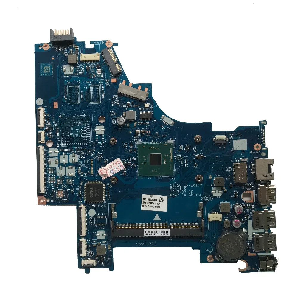 

Excellent For HP 15-BS Laptop Motherboard With N3710 CPU 924754-601 924754-501 924754-001 CSL50/CSL52 LA-E811P 100% working