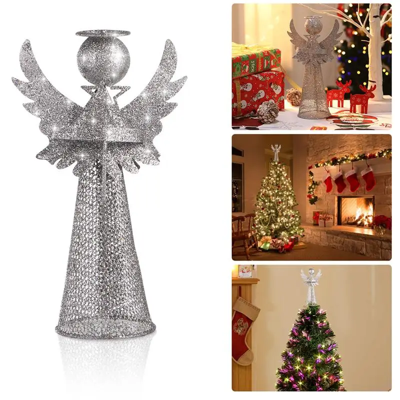 

Amosfun New Christmas Tree Topper Angel Treetop Decoration Christmas Party Angel Figure For Home Xmas Tree Ornament Decor A35