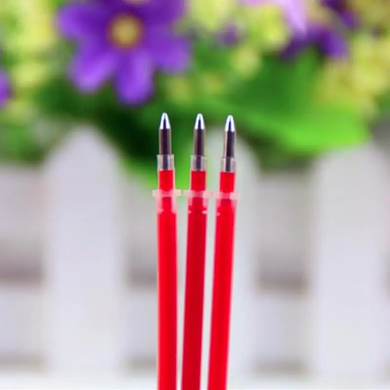 0.5mm Red 20 шт./лот, гелевая ручка с нейтральными чернилами, заправка, нейтральная ручка, хорошее качество, заправка, черный, синий, красный, 0,5 мм, 0,38 мм, заправка пулей, для офиса и школы - Цвет: 0.5mm Red