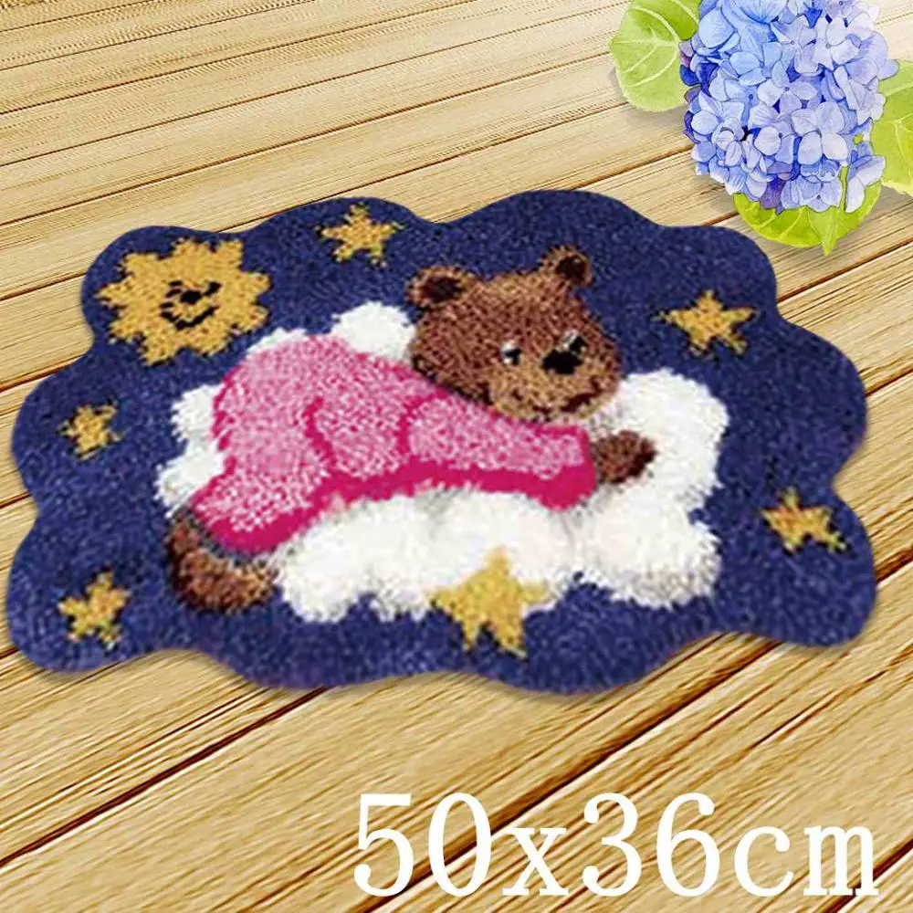 Foamiran крючок с защелкой Tapijt Knoopkussen Dieren Foamiran вышивка фейерверк DIY животные Защелки крюк ковер наборы вышивка крестом ковер - Цвет: Сливовый