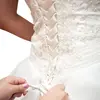 Vestido de novia de 118 pulgadas con cremallera, Kit de corsé ajustable en la espalda con cordones, lazos de cinta satinada para vestido de noche de banquete nupcial ► Foto 1/6