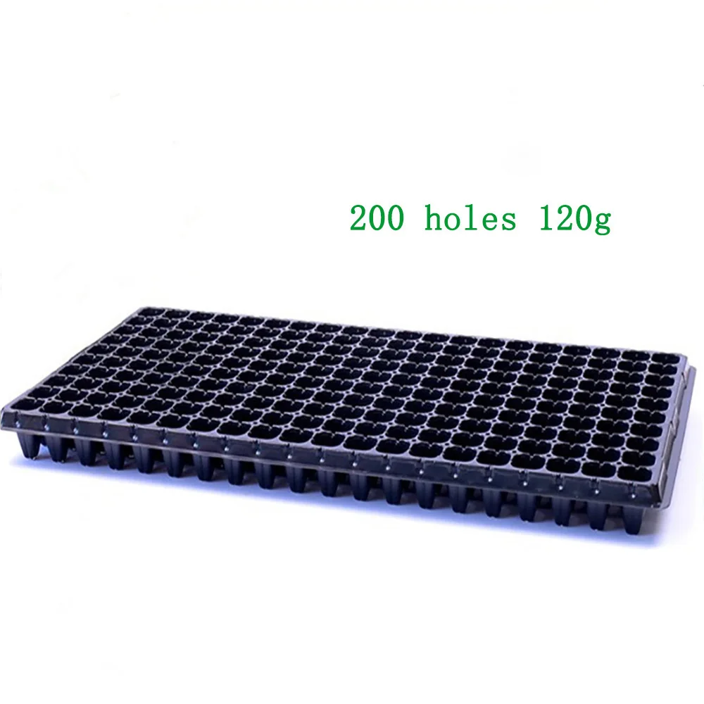 200 holes 120g 10 шт. поддоны для выращивания сада лотки для рассады сверхпрочные поддоны для проращивания семян цветочные горшки для питомника коробка для выращивания - Цвет: 200 holes 120g