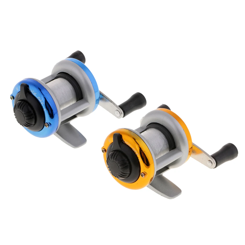 90 метровая леска, мини пластиковая вращающаяся рыболовная лодка, катушка для подледной рыбалки, зимние рыболовные снасти