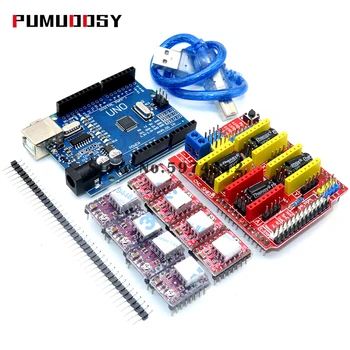 

cnc shield v3 engraving machine 3D Printer+4pcs A4988/DRV8825 driver expansion board+UNO R3 with USB cable