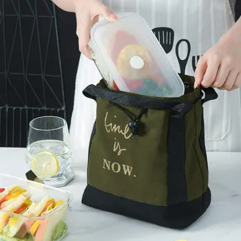 

Storage Bags Portable Lunch Bag Tote Bag Women Insulated Lunch Box Container Reusable Lunch Bag