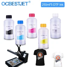 250 мл * 5 DTF чернила для нанесения пленки для принтера DTF для прямой передачи пленки для печати DTF ПЭТ пленочная печать и передача для Epson 250 мл * 5 DTF чернила для нанесения пленки для принтера DTF для прямой передачи пленки для печати DTF ПЭТ пленочная печать и передача для Epson