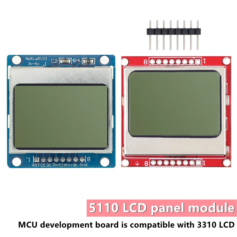 5110 Módulo LCD Adaptador de PCB retroiluminación blanca par 5110 Módulo LCD Adaptador de PCB retroiluminación blanca par