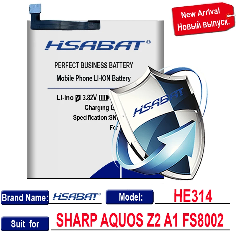 HSABAT 4250 мА/ч, HE314 Батарея для SHARP AQUOS Z2 A1 FS8002 HE312 для SHARP Z3 L900S FS8009 HE332 для SHARP S2 FS8010 AQUOS S2 - Цвет: HE314