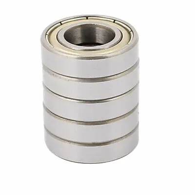 5Pcs 6901Z Deep Groove Sealed Shielded Ball Bearing Silver Tone 12mmx24mmx 6mm