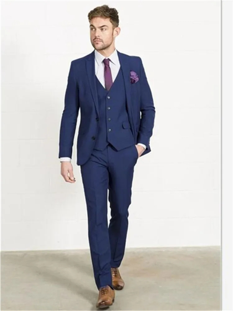 Классический мужской костюм смокинг Noivo Terno Slim Fit Easculino вечерние костюмы для мужчин темно-синие смокинги по индивидуальному заказу Свадебная вечеринка Bri