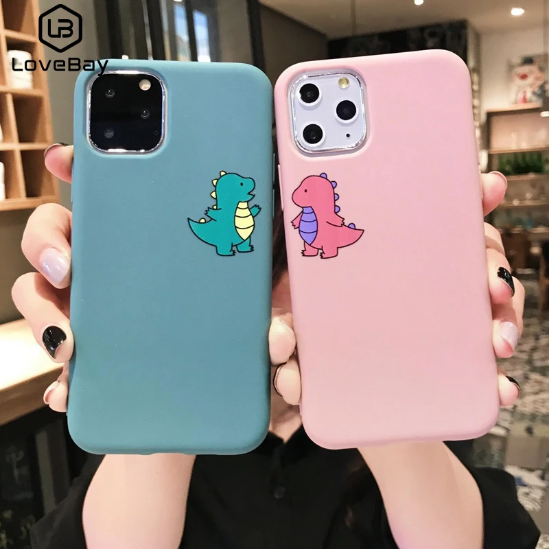 Чехол Lovebay с милым мультяшным динозавром для iPhone 11 Pro Max X 7 8plus XR XS 6S 6Plus мягкий чехол