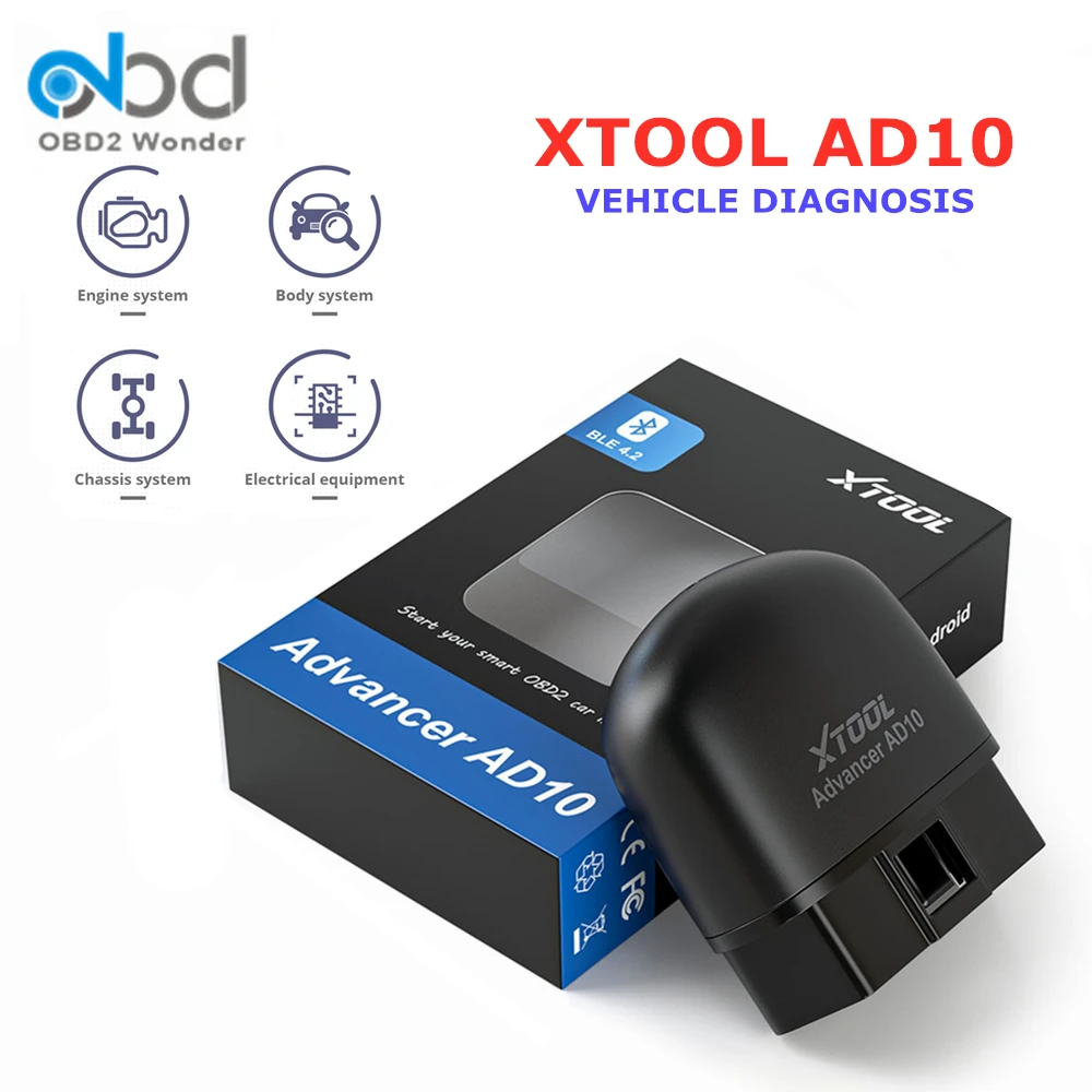 Новый автомобильный диагностический инструмент XTOOL AD10 OBD2 AD 10 EOBD2 сканер ELM327 Bluetooth