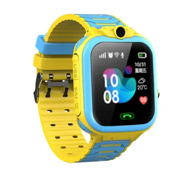 

Smart Watch with LBS Locator Touch Screen Tracker SOS for Kids Children IP67 Waterproof Weather Forecast Safety Silicone Band