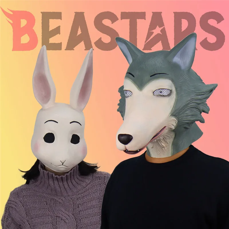 Новинка; аниме «BEASTARS»; Косплей; легоши; волк; маска; Хару; Косплей; головные уборы; Животные; волк; Кролик; маски; Маскарад; Рождественский костюм; подарки