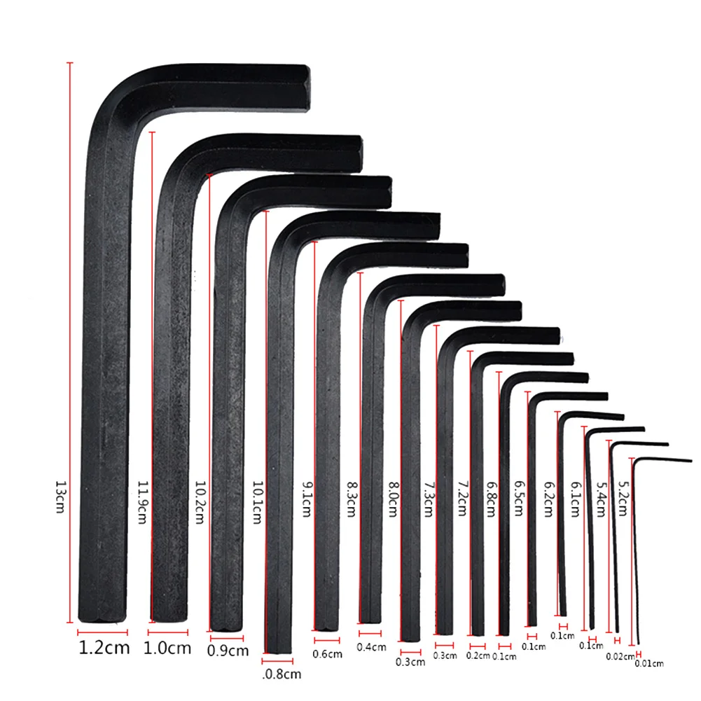 30Pcs/Set Hexagon Long Pattern Wrench Hex Key Allen Manual Metric Hand Tools