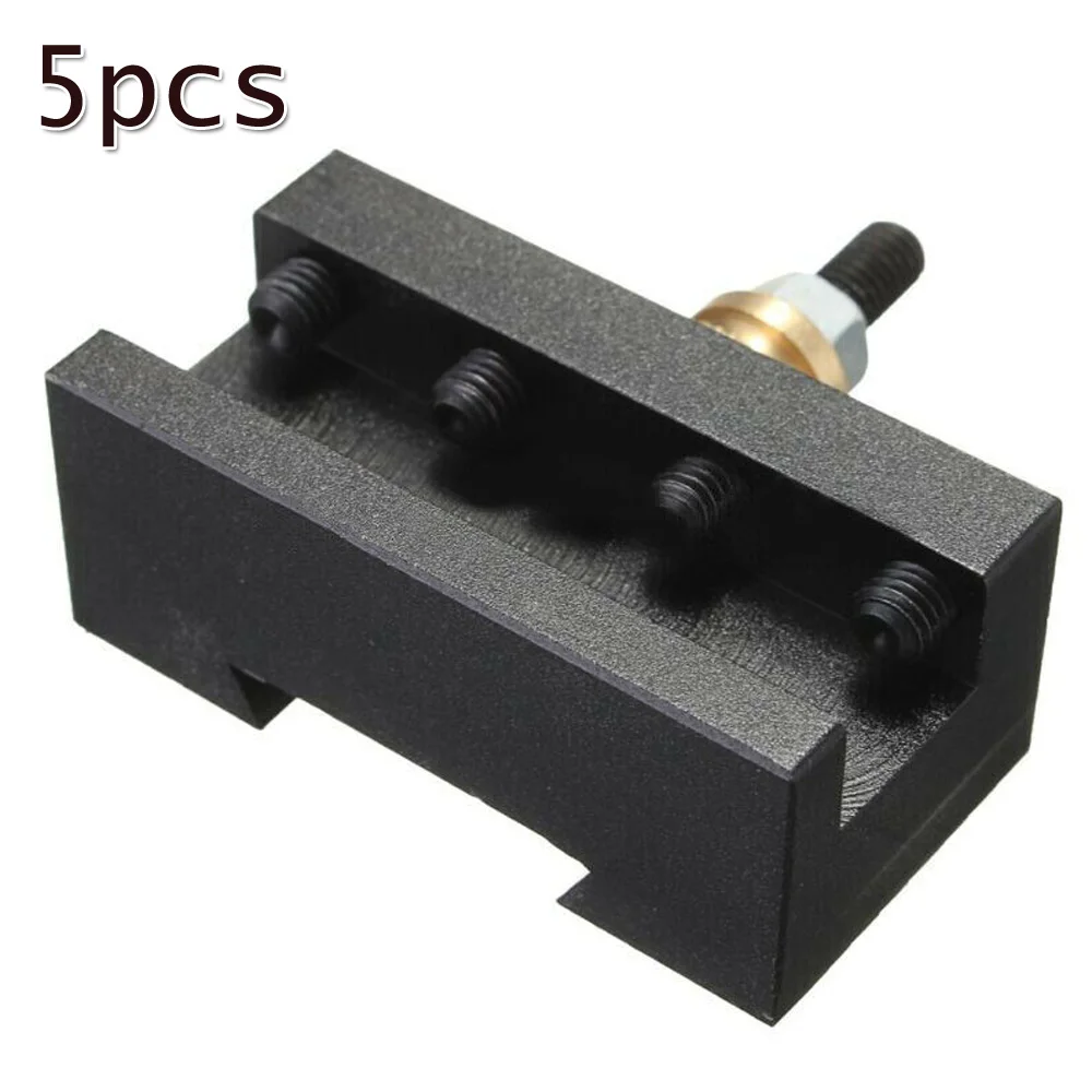 

5pcs 1/4\\\"-1/2 Inches Lathe Quick Change Post Facing Milling Turning Tool Holder