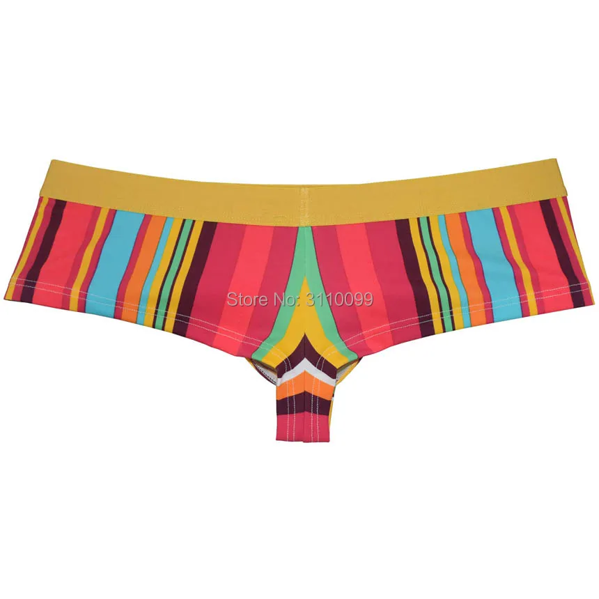 4PCS Mens Flowery Bulge Boxer Underwear Shiny 1/2 Coverage Cheeky Pouch Trunks Hot Bikini Boxers Shorts 6