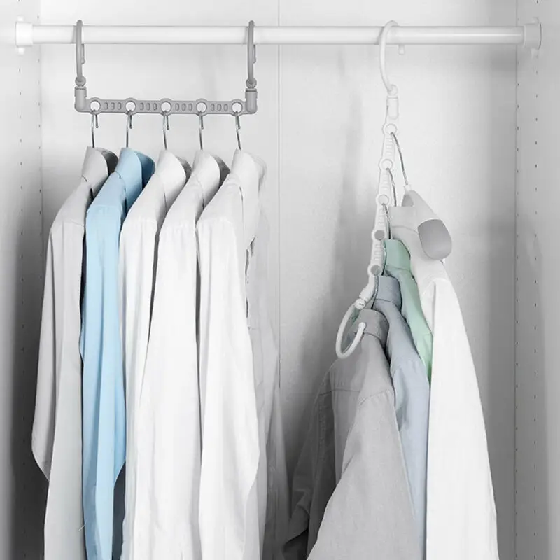 

Multifunction Portable Cloth Hanger Folding Clothes Solid Hanger Anti-skid Foldable Multifunction Hangers Hook Save Space