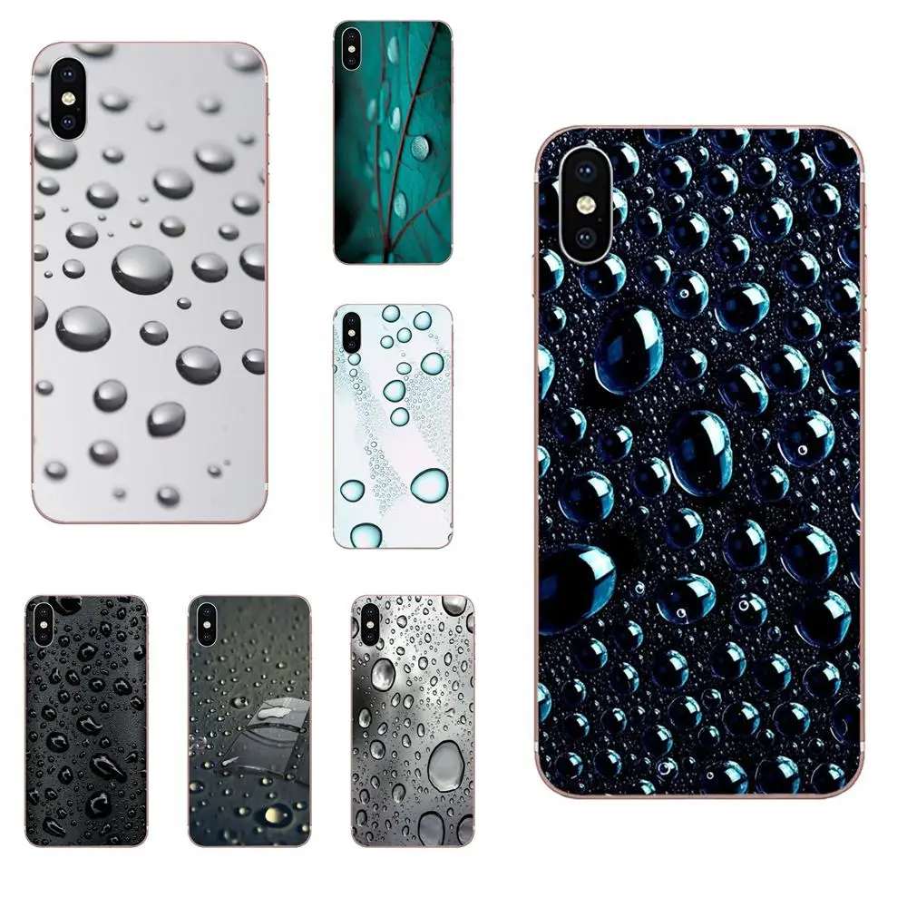 Soft Mobile Cases Covers For Xiaomi Redmi Mi 4 7A 9T K20 CC9 CC9e Note 7 9 Y3 SE Pro Prime Go Play Black Water Drops Pattern | Мобильные