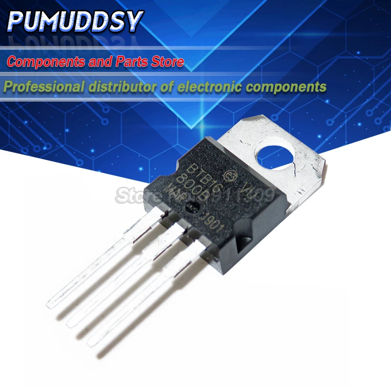 10PCS BTB16-800B BTB16-800 BTB016 Triacs 16 Amp 800 Volt TO-220 | Электронные компоненты и принадлежности