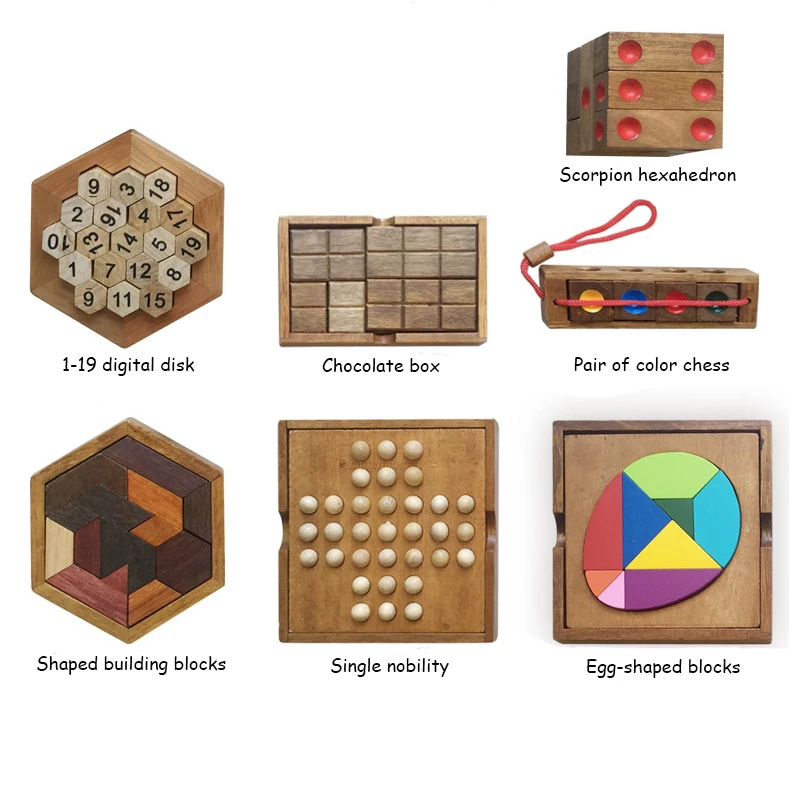 

wooden 3d puzzle tangram busy board mind games brain teaser scrabble personalized jigsaw toys for children iq puzzle unisex