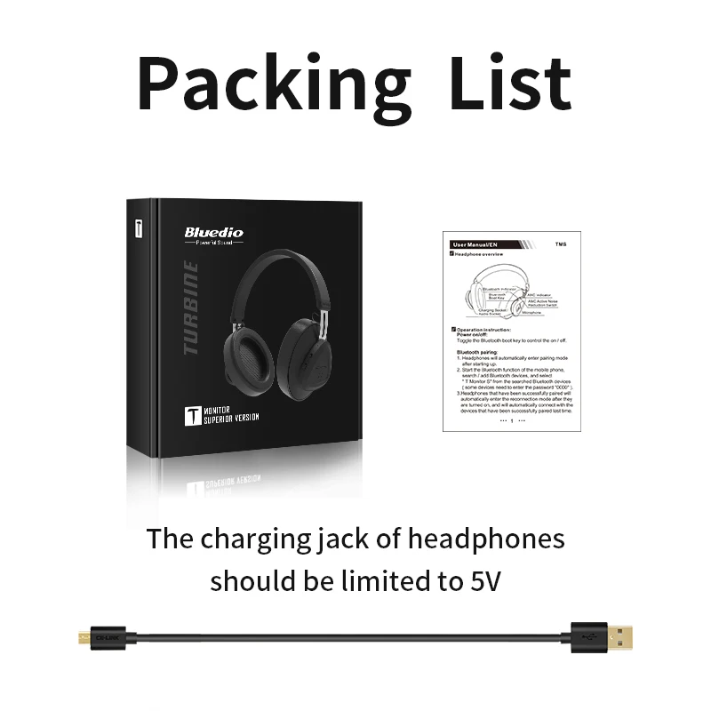 Беспроводные наушники Bluedio TMS с монитором микрофона студийная bluetooth гарнитура