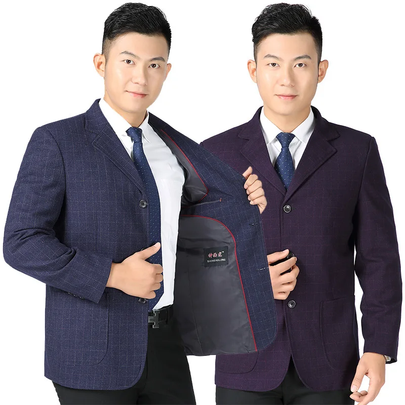 

2020 New Style Spring And Autumn Casual Suit Men's Loose-Fit Single Suit Trend Small Suit Middle-aged Elderly People Men's