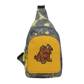 

Fashion Children Dinosaur Pattern Bags Crossbody Shoulder Bag Unisex Kids Mini Chest Bag Wear-resistant Travel Daypack