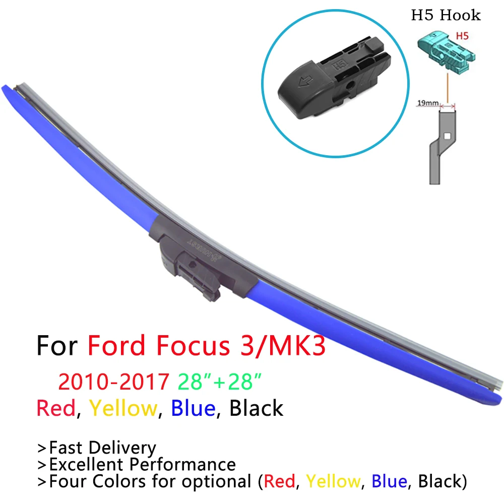 HESITE цветные стеклоочистители для Ford Focus 3 MK3 аксессуары хэтчбеков 2016 2017 2018 2019