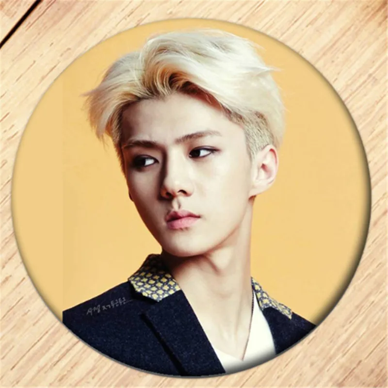 Kpop EXO SEHUN брошь на булавке Значки для одежды украшение для рюкзака девушки ювелирные изделия подарок B165 - Окраска металла: 19
