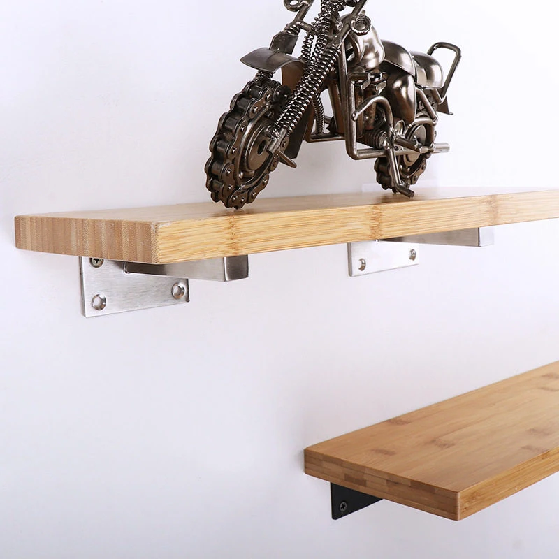 

2PCS 4-20 Inch Stainless Steel Triangle Bracket Black Heavy Support Wall Mount Bench Table Shelf Bracket DIY Furniture Hardware