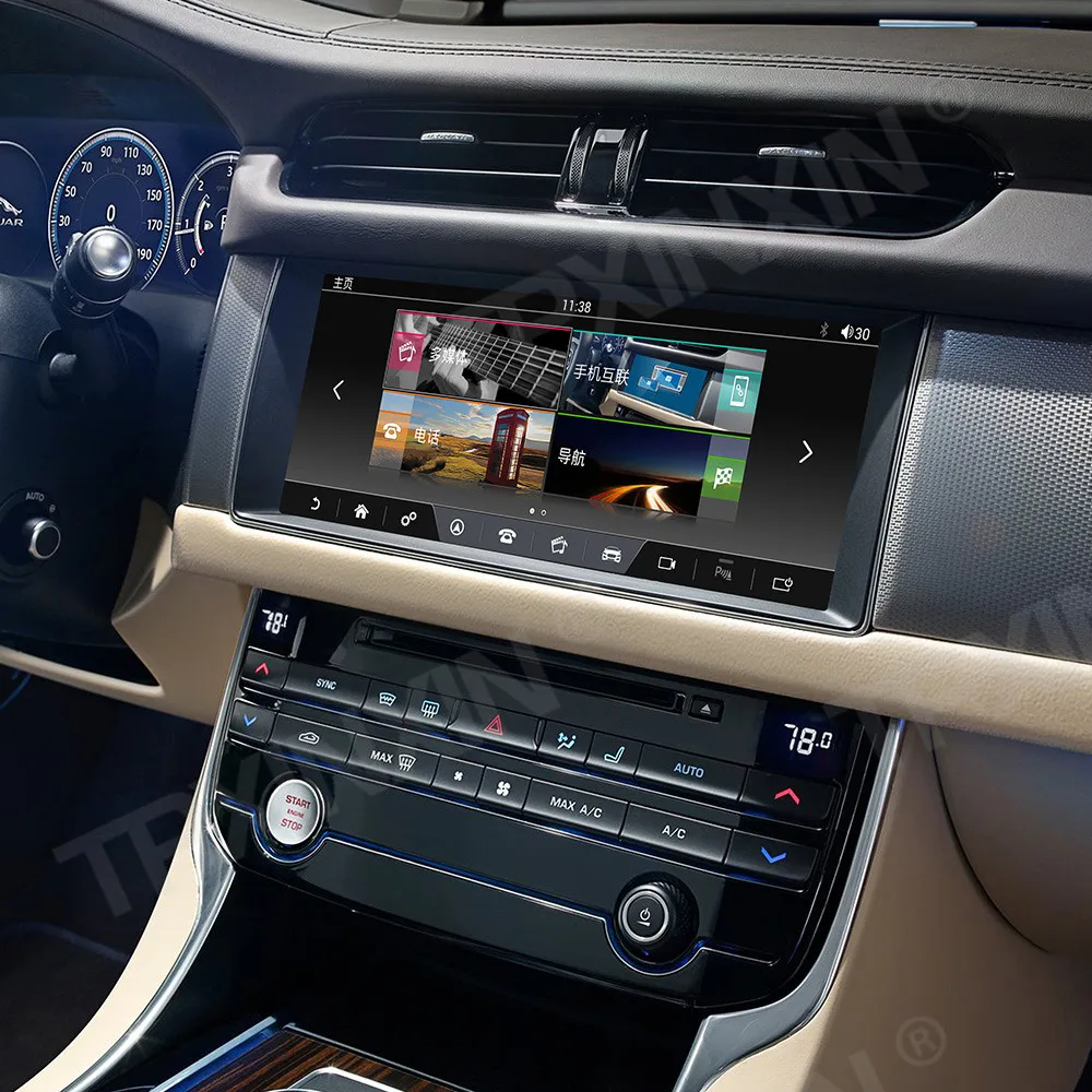 

8+64G Carplay Android 10 Multimedia Stereo Receiver For Jaguar XF XFL 2016 2017 2018 GPS Navigation Radio Video Audio Head Unit