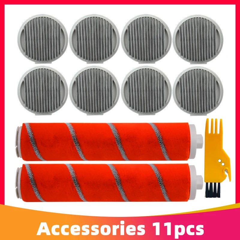 Compatible For Xiaomi Roidmi F8 Handheld Wireless Vacuum Cleaner Spare Parts Accessories Hepa Filter Main Rolling Brush Xiomi main brush rubber brush for irobot for roomba combo j7 robot vacuum cleaner main rolling brush multi surface rubber spare parts