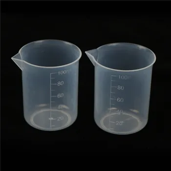 

100ml Clear Plastic Graduated Measuring Cup for Baking Beaker Liquid Measure JugCup Container