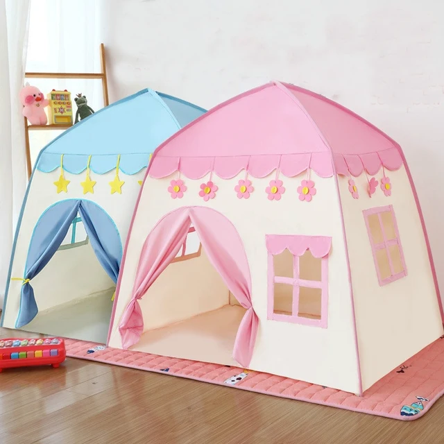 1.3M Portable Children's Play Tent Princess House Castle Children Play House Castle Foldable Tent for Girls Boy Room Decoration 1