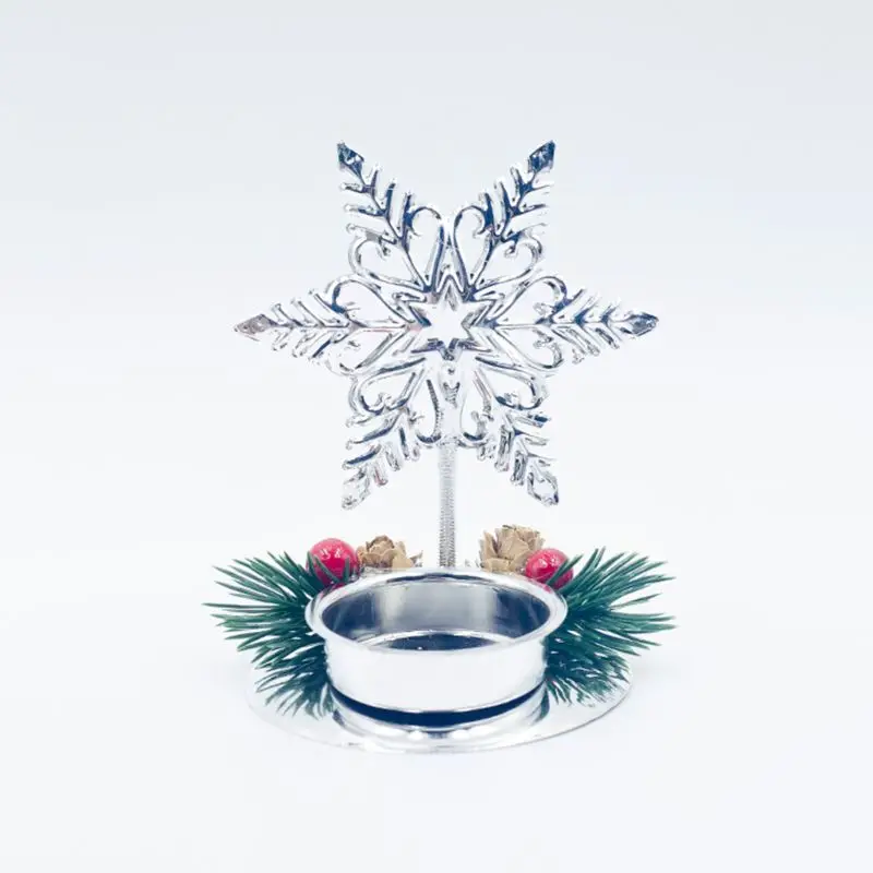 

4pcs/set Christmas Tree Snowflake Star Heart Candlestick Tea Light Candle Holder Home Party Center Decoration