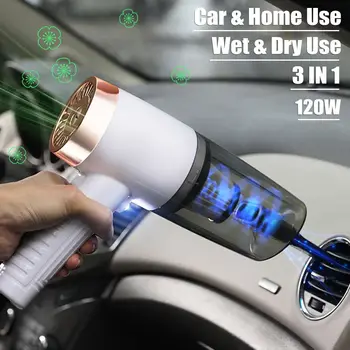

High Suction 120W 4500pa Car Vacuum Cleaner 12V Mini Car Vacuum Cleaner with LED Light dual-use Vacuum Cleaner Handheld for car