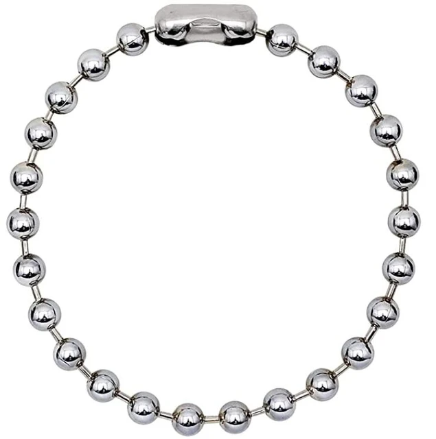 Mens 10mm 32'' Silver Ball chain Stainless Steel Beaded chain necklace  Jewelry