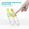 Safe Useful Silicone Baby Bottle With Spoon Food Supplement Rice Cereal Bottles Squeeze Spoon Milk Feeding Bottle Cup 2