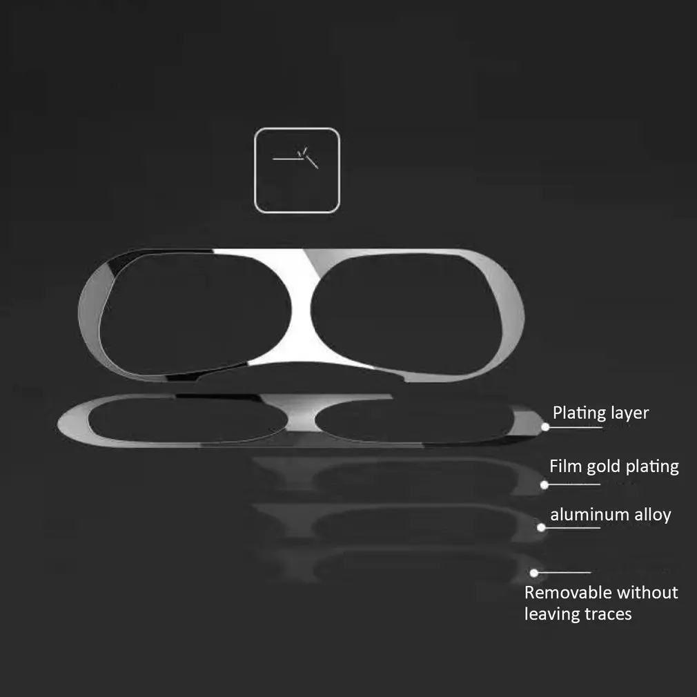 Для Airpods Pro Пылезащитная наклейка для Apple 3 го поколения металлическая наушников