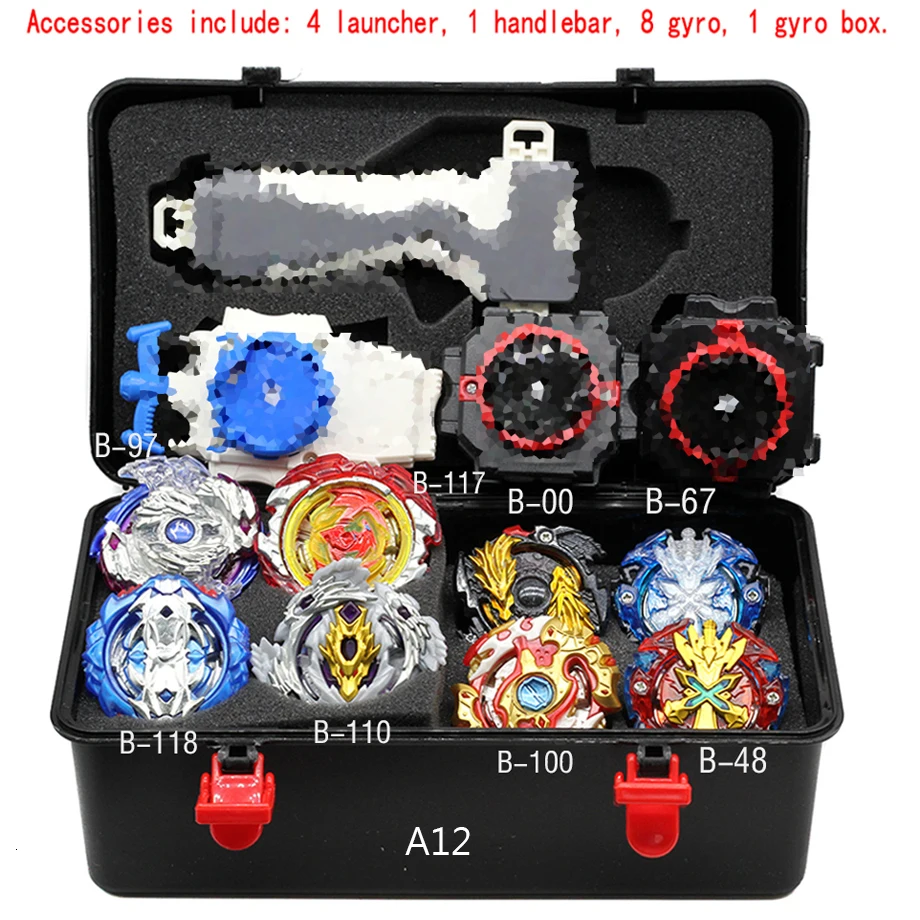a12 Beyblade Burst Bey Blade игрушка из металла Funsion Bayblade набор коробка для хранения с ручкой пусковая пластиковая коробка игрушки для детей - Цвет: a12
