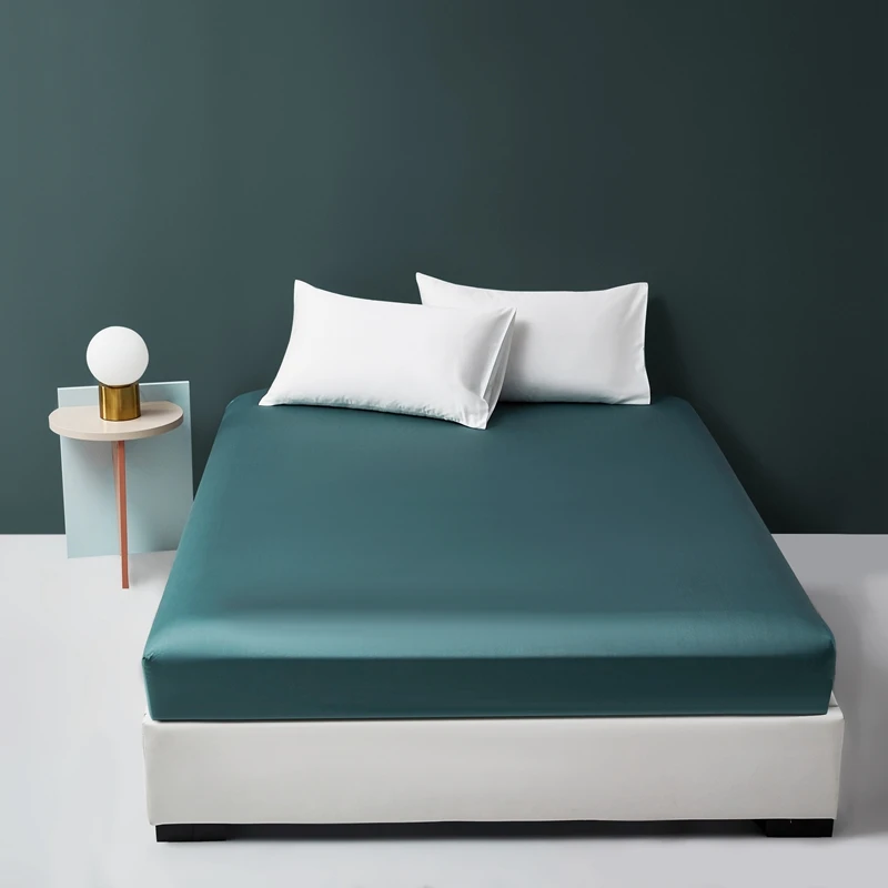 High quality Egyptian cotton fitted bed sheet sheets twin king queen size bedsheet Solid Color Elastic band 60S | Дом и сад