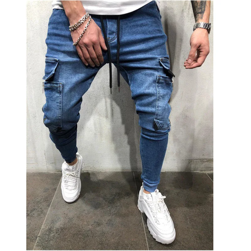 

Men JEANS Pants Hot Selling Europe And America Men Hip Hop Washing Casual Athletic Pants Beam Leg