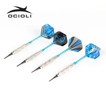 

18g 12pcs Steel Safe Dart With Soft Tip Indoor Sport Darts With 4 Pattern 16pcs Flights For Games +120 Soft Tip Free Shipping